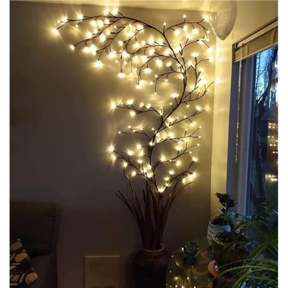 Enchanted Willow Vine, Christmas Decorations Flexible DIY Vines with Lights - Picture 3 of 6